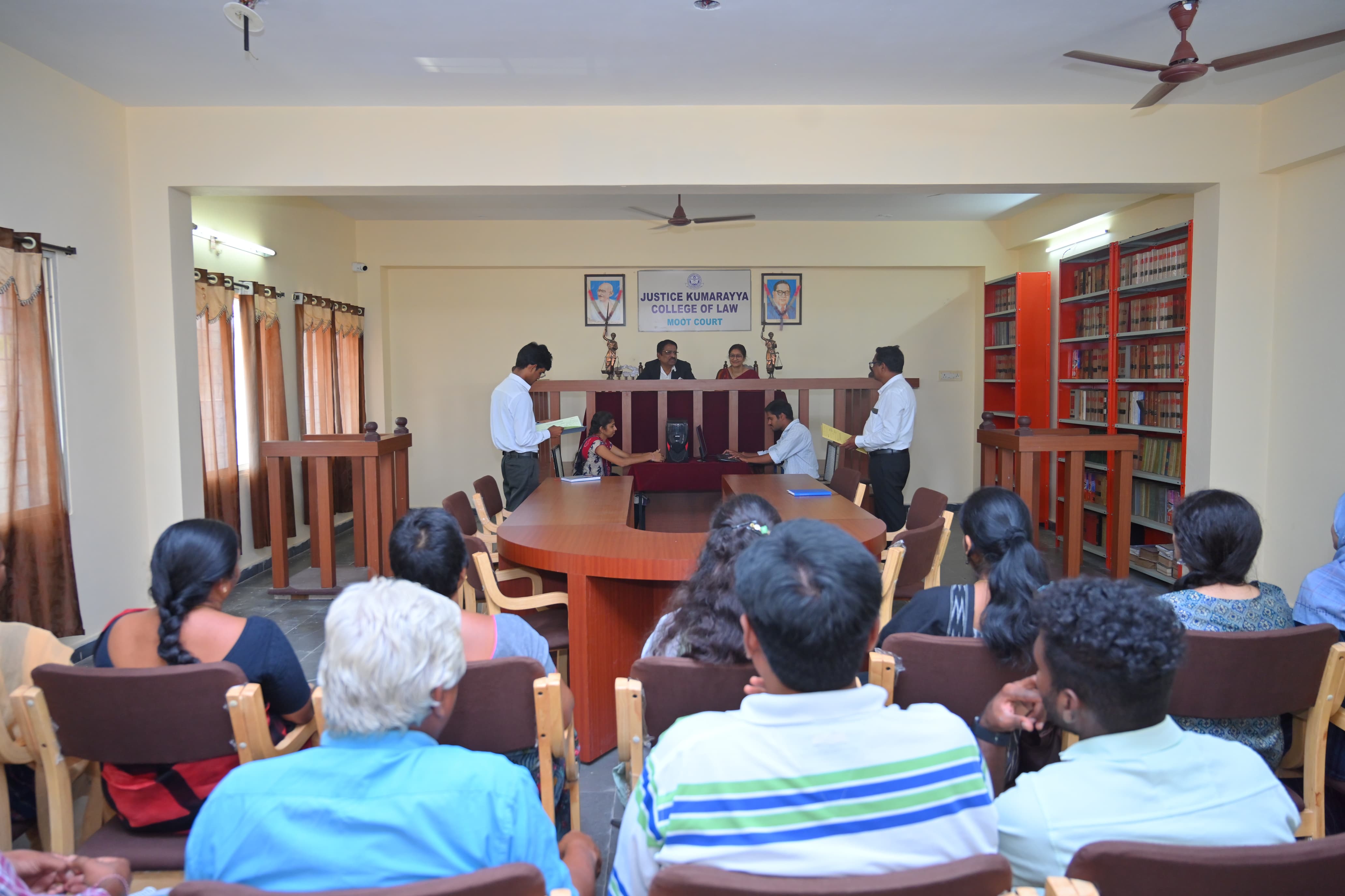 Moot court session at Justice Kumarayya College of Law